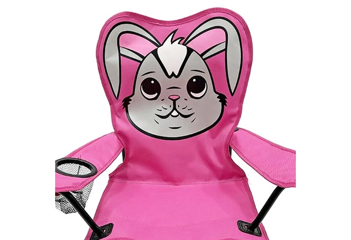 Mojawo Kinder Anglersessel Pink mit Getränkehalter und Tasche Motiv Hase - Bild 5