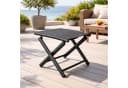 Mojawo Garten Klapphocker Metall Textilen Anthrazit/Grau Bild 1