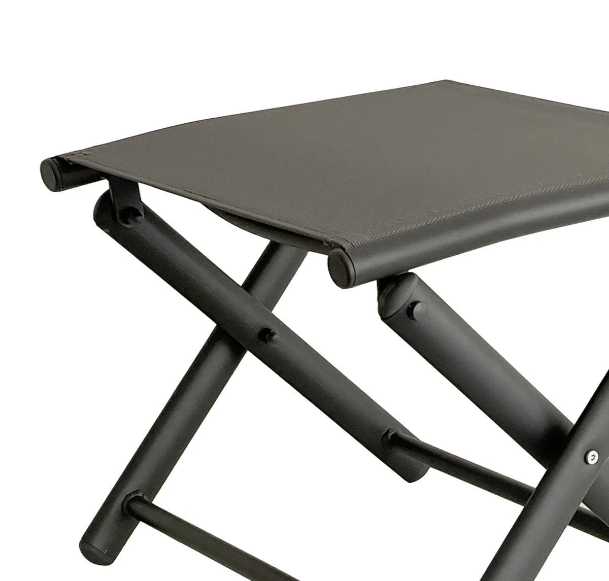 Mojawo Garten Klapphocker Metall Textilen Anthrazit/Grau - Bild 4