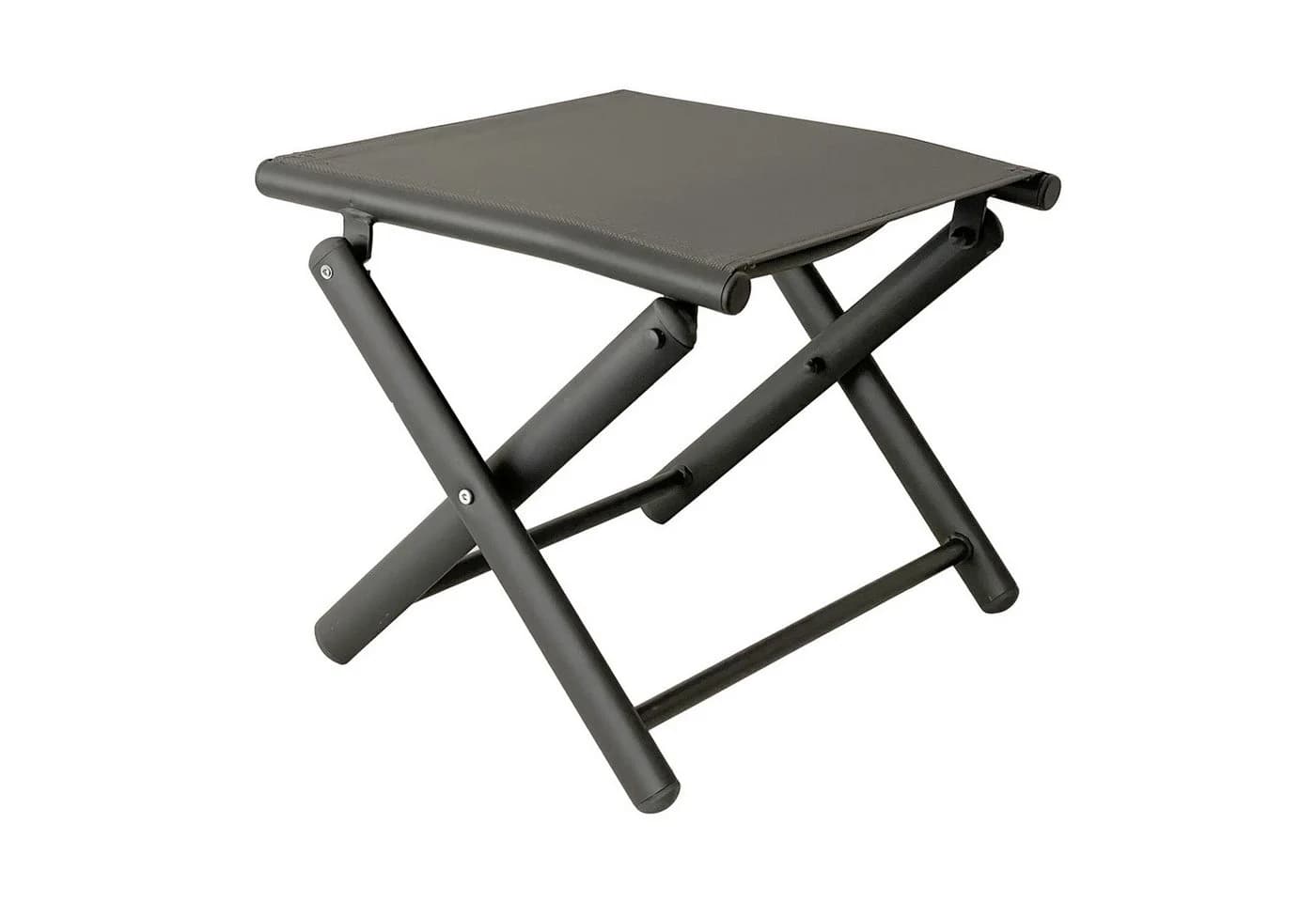 INDA-Exclusiv Armlehnstuhl Garten Klapphocker Metall - Textilen Anthrazit