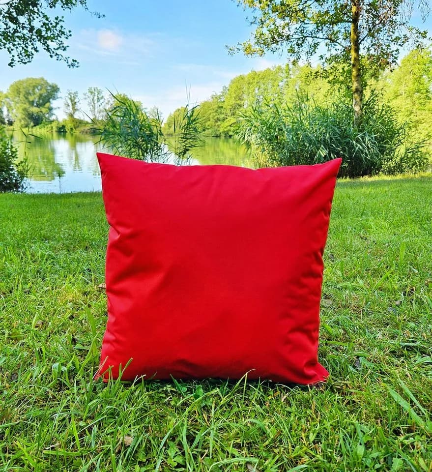 JACK Dekokissen 40x40cm Outdoor Lounge Kissen Rot mit XXL Füllung