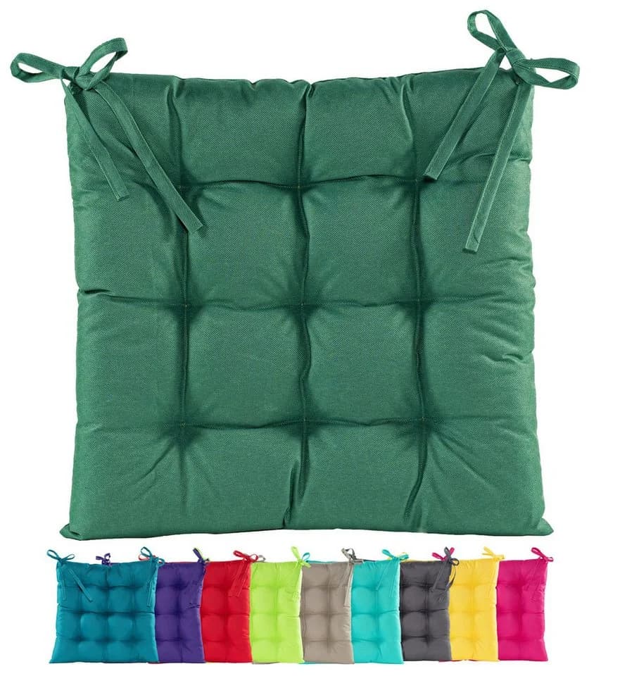 JACK Outdoor Stuhlkissen 38x38cm Dunkelgrün Wasserfest - Bild 2