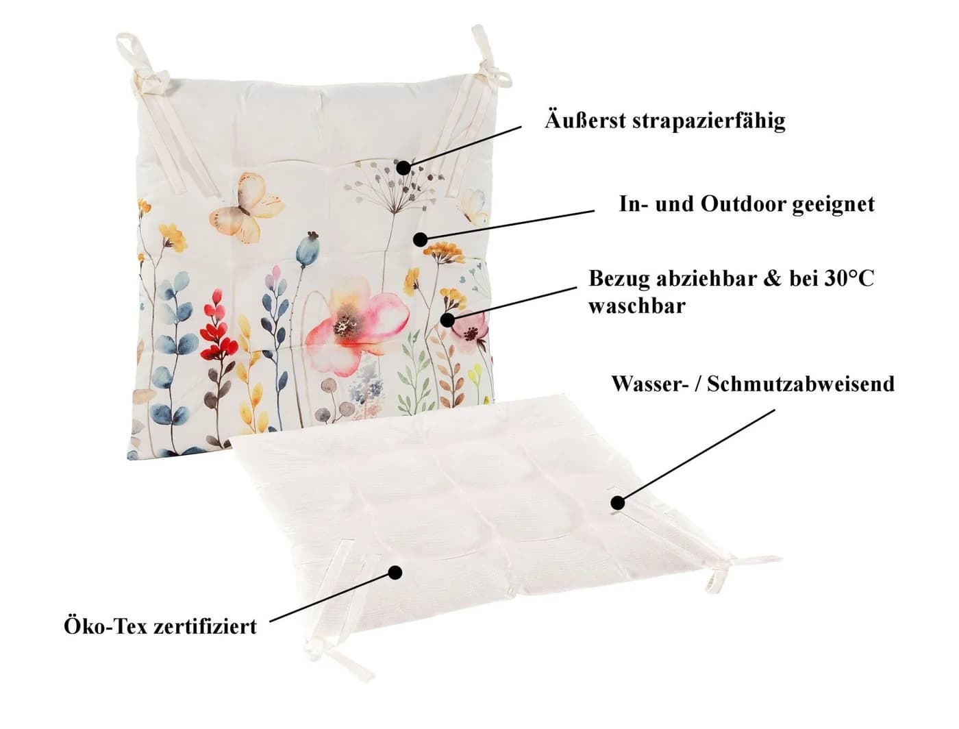 JACK Stuhlkissen Outdoor Wende-Kissen 38x38cm - Bild 4