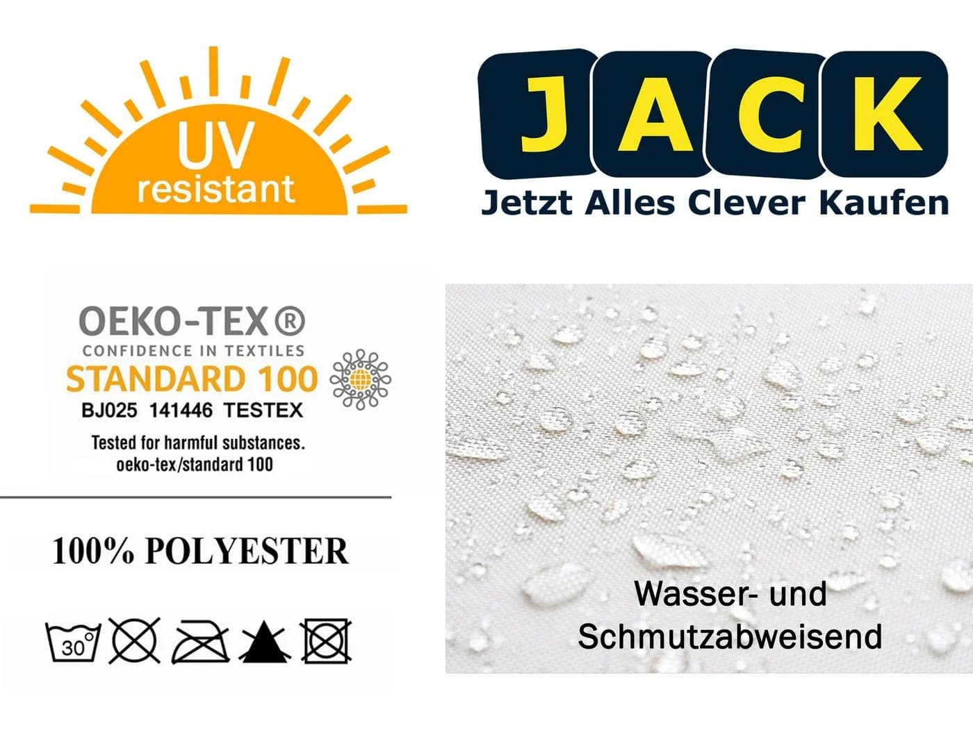 JACK Stuhlkissen Outdoor Wende-Kissen 38x38cm - Bild 5