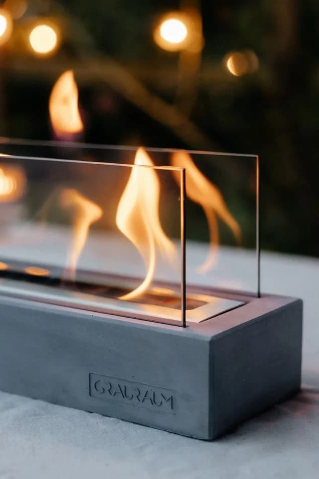 GRAURAUM Tischkamin Tillmann Ethanol mit Betonsockel - Bild 3