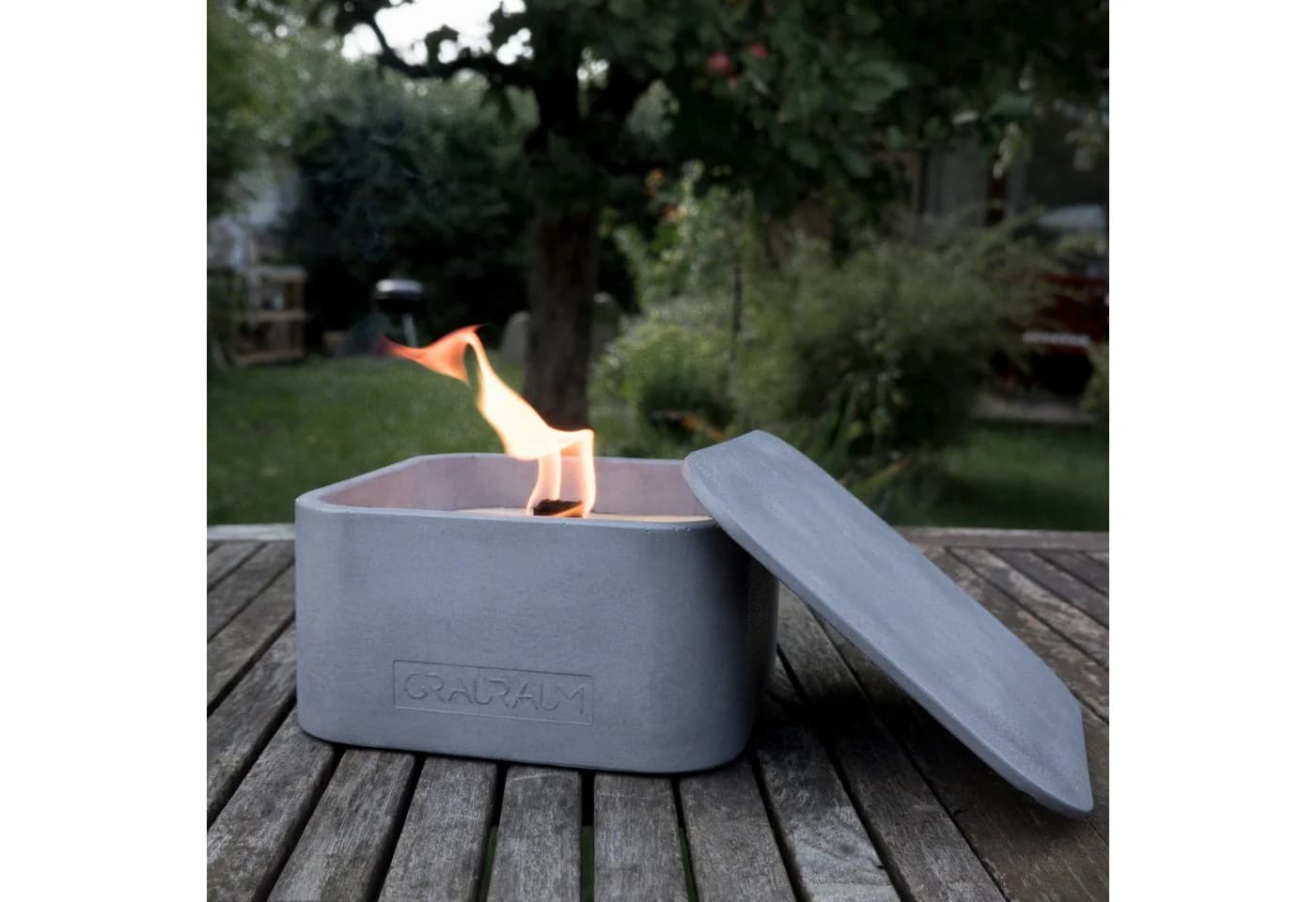 GRAURAUM Outdoorkerze Olaf XL - Kerzenfresser mit Dauerdocht - Bild 2