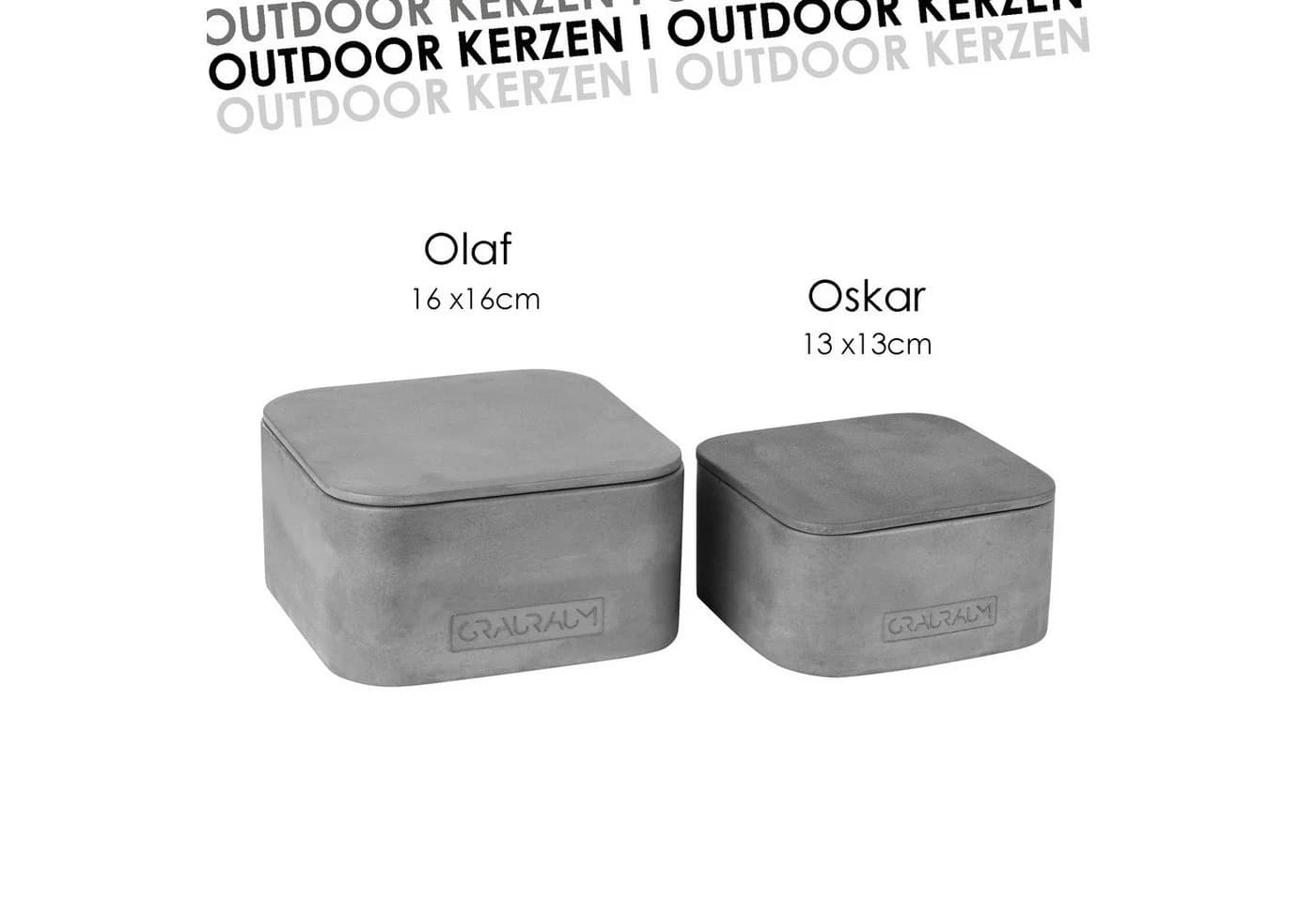 GRAURAUM Outdoorkerze Olaf XL - Kerzenfresser mit Dauerdocht - Bild 5