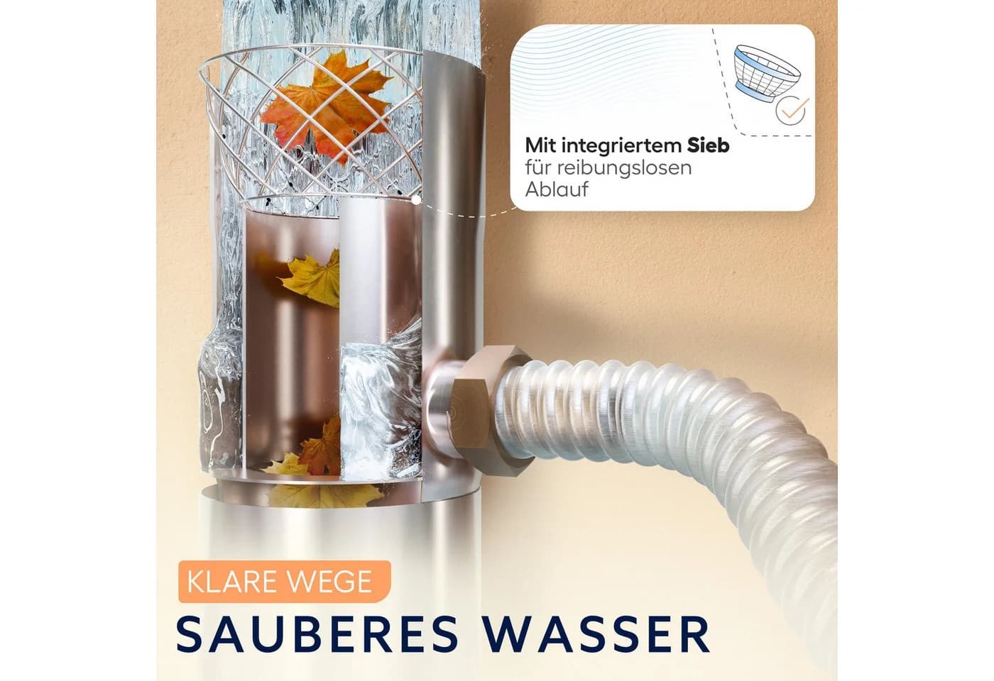 Drei Eichen Regentonnenfüllautomat Regenwassersammler Edelstahl DN 100 - Bild 4