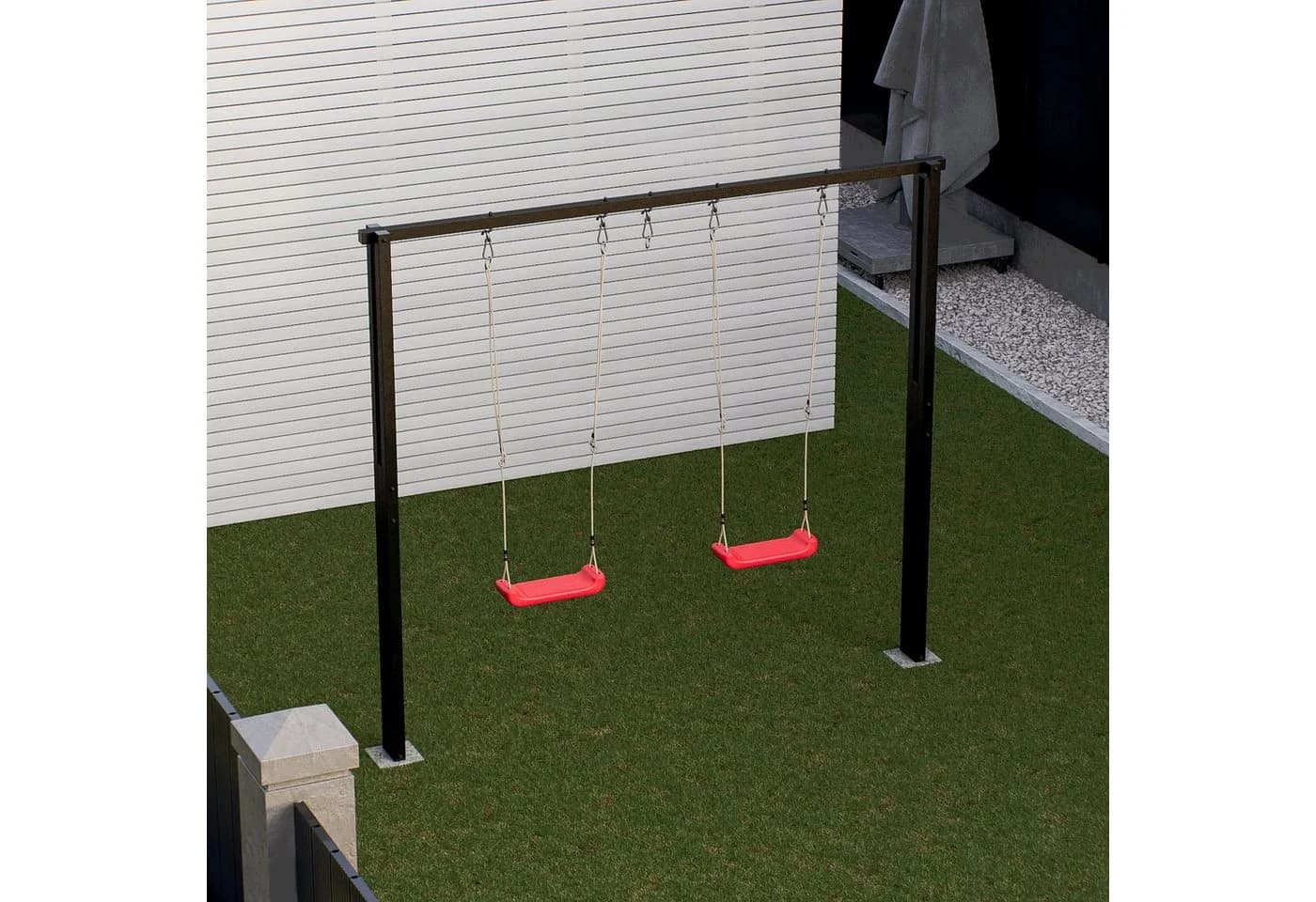 QLS Schaukelgestell Stahl 260 cm Schwarz - Bild 3