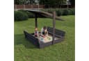 QLS Sandkasten Holz 120 cm Anthrazit Bild 1