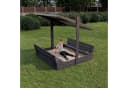 QLS Sandkasten Holz 120 cm Anthrazit Bild 3