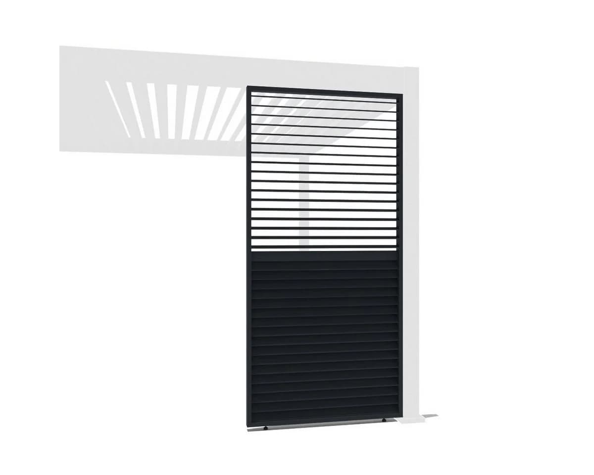 Weide Pavillonseitenteil Anthrazit Aluminium Lamellenwand - Bild 2