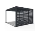 Weide Pavillonseitenteil Anthrazit Aluminium Lamellenwand Bild 4