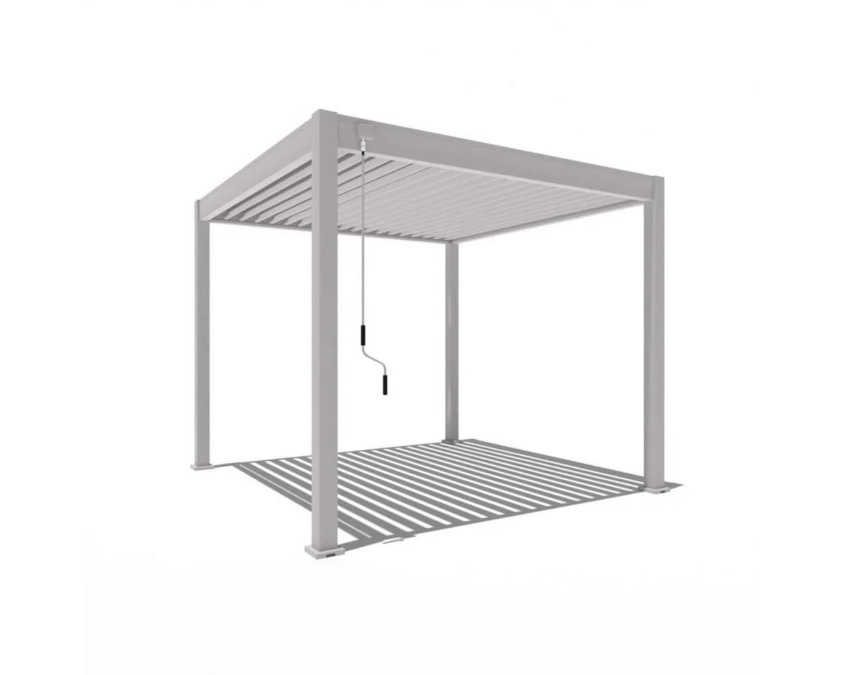 Weide Pergola Classic Pavillon Terrassenüberdachung Aluminium 3x3m Ivory Sand - Bild 2