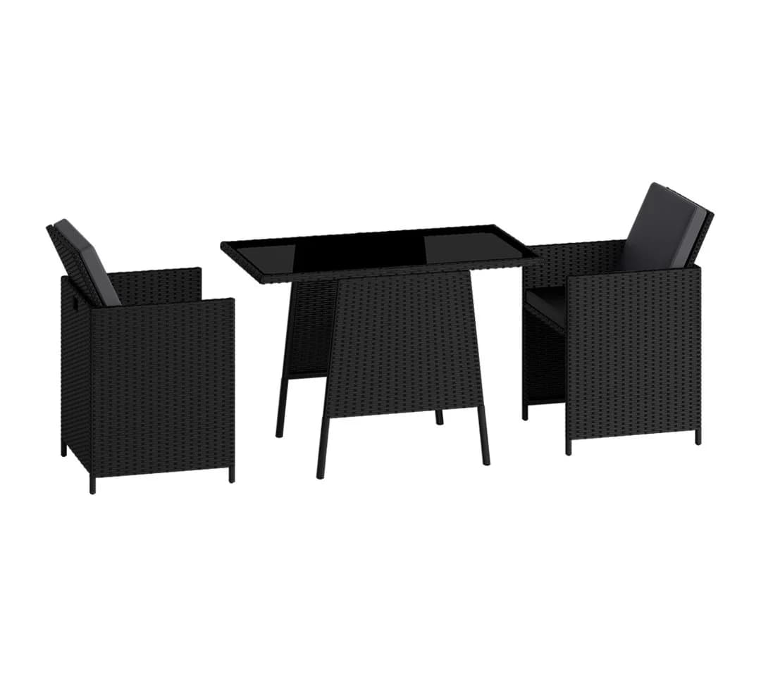 STEELSØN Gartenlounge-Set Xenara 3-teilig mit 2 Stühlen und Tisch