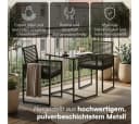 STEELSØN Gartenlounge-Set Kynaris 3-teilig Schwarz Anthrazit mit Glasplatte Bild 3