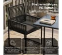 STEELSØN Gartenlounge-Set Kynaris 3-teilig Schwarz Anthrazit mit Glasplatte Bild 4