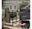 STEELSØN Gartenlounge-Set Kynaris 3-teilig Schwarz Anthrazit mit Glasplatte Bild 5