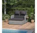 STEELSØN Caelum Gartenlounge-Set Polyrattan Sofa-Bett Bild 1