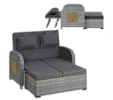 STEELSØN Caelum Gartenlounge-Set Polyrattan Sofa-Bett Bild 2