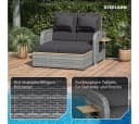 STEELSØN Caelum Gartenlounge-Set Polyrattan Sofa-Bett Bild 3