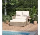 STEELSØN Gartenlounge-Set Caelum Polyrattan Rattan Sonnenliege Liegefunktion Bild 1