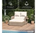 STEELSØN Gartenlounge-Set Caelum Polyrattan Rattan Sonnenliege Liegefunktion Bild 3