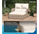 STEELSØN Gartenlounge-Set Caelum Polyrattan Rattan Sonnenliege Liegefunktion Bild 4