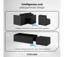 STEELSØN Gartenlounge-Set Noctura Schwarz Anthrazit Polyrattan Bild 4