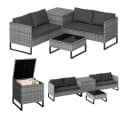 STEELSØN Gartenlounge-Set Alniyat 4-sitzig Grau Anthrazit Bild 2