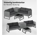 STEELSØN Gartenlounge-Set Alniyat 4-sitzig Grau Anthrazit Bild 4