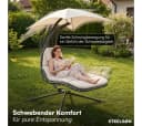STEELSØN Schwebeliege Nyria mit Sonnendach beige Bild 5