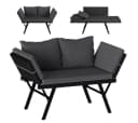 STEELSØN Gartenbank Elytra Relax-Lounge Schwarz/Anthrazit Bild 2