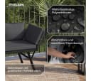 STEELSØN Gartenbank Elytra Relax-Lounge Schwarz/Anthrazit Bild 5