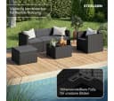 STEELSØN Zethora Gartenlounge Set Polyrattan Schwarz/Anthrazit Bild 5