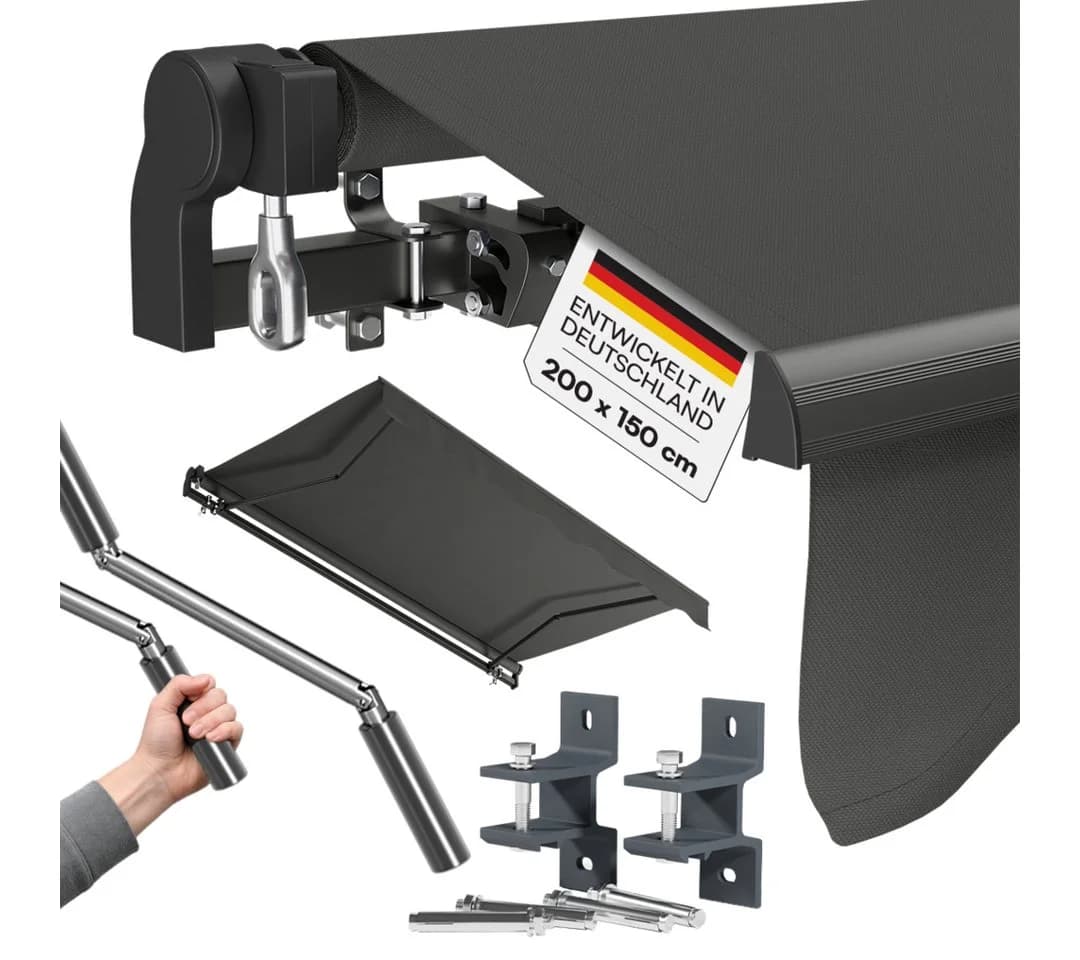 STEELSØN Gelenkarmmarkise Kestria Anthrazit Aluminium-Kassette - Bild 2