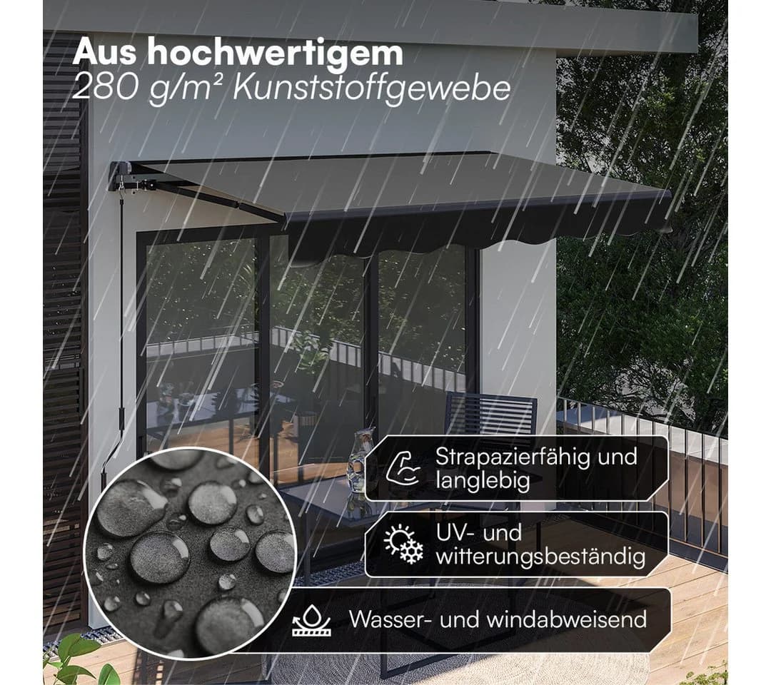 STEELSØN Gelenkarmmarkise Kestria Anthrazit Aluminium-Kassette - Bild 3