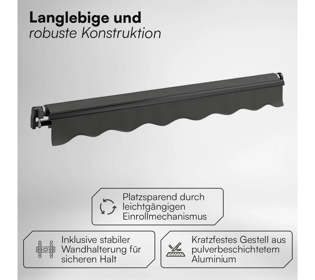 STEELSØN Gelenkarmmarkise Kestria Anthrazit Aluminium-Kassette - Bild 4