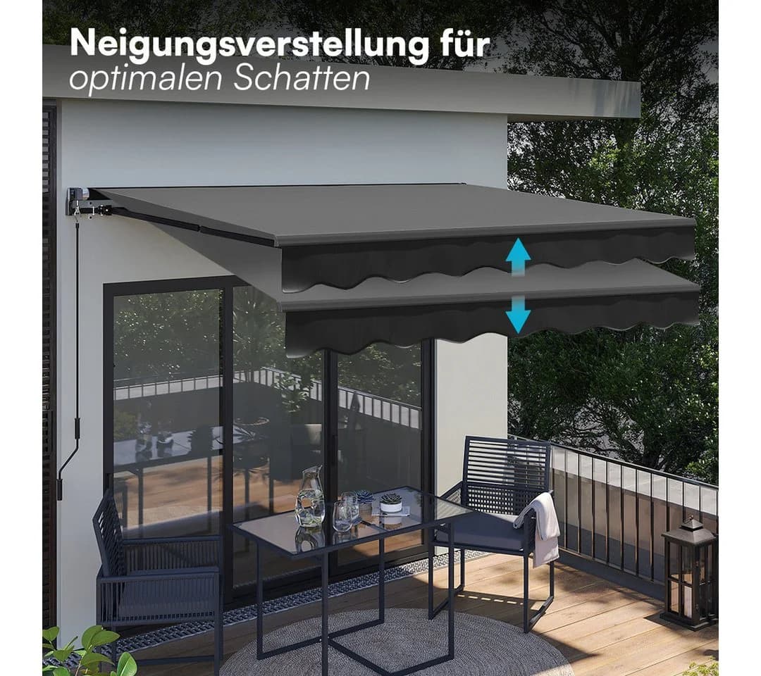 STEELSØN Gelenkarmmarkise Kestria wetterfest Anthrazit Aluminium-Kassette - Bild 5