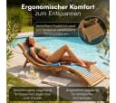 STEELSØN Gartenliege Ophira Akazienholz verstellbare Kopfstütze faltbar Bild 3