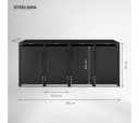 STEELSØN Mülltonnenbox Thoria 240L Graphitschwarz 4 Türen Bild 5