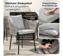 STEELSØN Gartenstuhl Nair 6er Set hellgrau mit Kissen Bild 1
