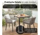 STEELSØN Gartenstuhl Nair 6er Set hellgrau mit Kissen Bild 4