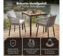 STEELSØN Gartenstuhl Nair 6er Set hellgrau mit Kissen Bild 5