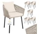 STEELSØN Gartenstuhl Nair 6er Set Beige Poly Rattan Bild 2