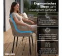 STEELSØN Gartenstuhl Nair 6er Set Beige Poly Rattan Bild 3