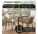 STEELSØN Gartenstuhl Nair 6er Set Beige Poly Rattan Bild 4