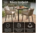 STEELSØN Gartenstuhl Nair 6er Set Beige Poly Rattan Bild 5