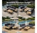 STEELSØN Gartenlounge-Set Zandra Akazienholz Schwarz Bild 1
