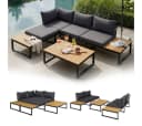 STEELSØN Gartenlounge-Set Zandra Akazienholz Schwarz Bild 2